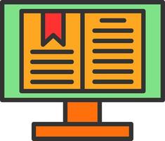 Digital Book Vector Icon Design