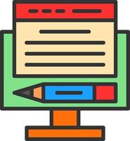 Online Content Vector Icon Design