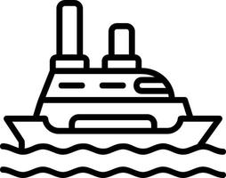 Cruise Ship Vector Icon Design