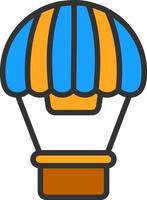 Hot Air Balloon Vector Icon Design