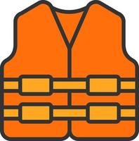 Life Jacket Vector Icon Design