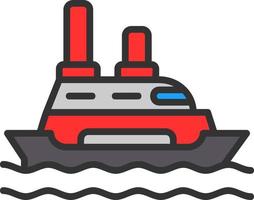 Cruise Ship Vector Icon Design