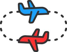 Round Trip Vector Icon Design