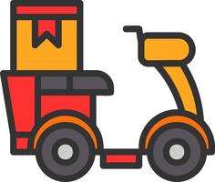 Delivery Bike Vector Icon Design