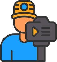 Camera Operator Vector Icon Design