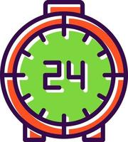 Diseño de icono de vector de 24 horas