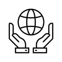 global business finance icon flat line style vector for graphic and web design