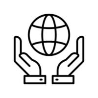 global business finance icon flat line style vector for graphic and web design