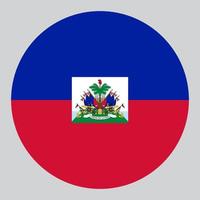 flat circle shaped Illustration of Haiti flag vector