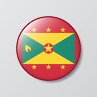 glossy button circle shaped Illustration of Grenada flag vector