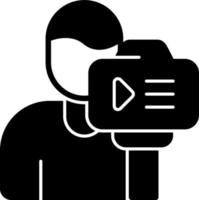 Camera Man Vector Icon Design