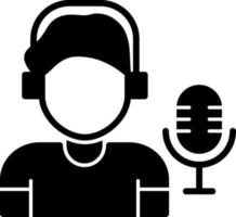 Broadcaster Vector Icon Design