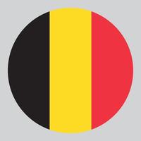 flat circle shaped Illustration of Belgium flag vector
