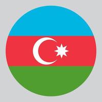 flat circle shaped Illustration of Azerbaijan flag vector