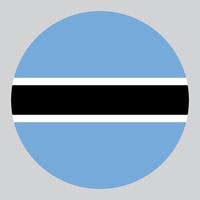 flat circle shaped Illustration of botswana flag vector