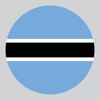 flat circle shaped Illustration of botswana flag vector