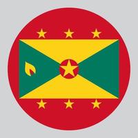flat circle shaped Illustration of Grenada flag vector