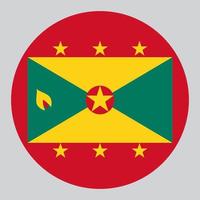 flat circle shaped Illustration of Grenada flag vector