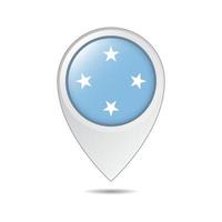 map location tag of Federated States of Micronesia flag vector