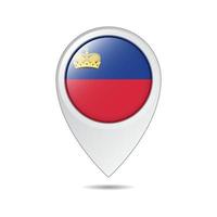 map location tag of Liechtenstein flag vector