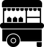 Food Cart Vector Icon Design