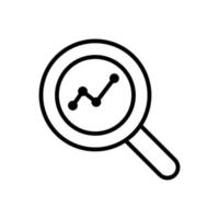 data analysis finance icon flat line style vector for graphic and web design