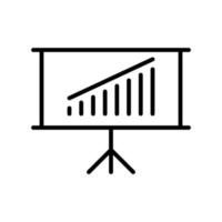 financial presentation finance icon flat line style vector for graphic and web design