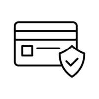 secure paymennt finance icon flat line style vector for graphic and web design