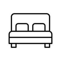 bed choices hotel icon flat line style vector for graphic and web design