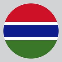 flat circle shaped Illustration of Gambia flag vector