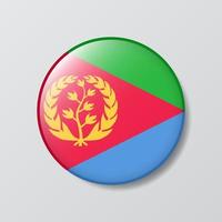 glossy button circle shaped Illustration of Eritrea flag vector