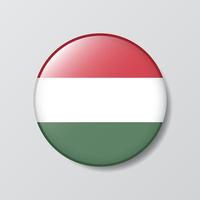 glossy button circle shaped Illustration of Hungary flag vector