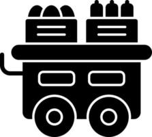 Food Cart Vector Icon Design
