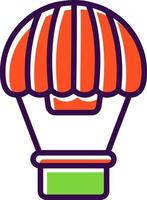 Hot Air Balloon Vector Icon Design