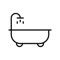 bathroom hotel icon flat line style vector for graphic and web design