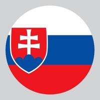 flat circle shaped Illustration of Slovakia flag vector