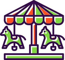 Merry Go Round Vector Icon Design