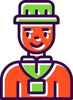 Tour Guide Man Vector Icon Design