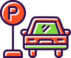 Car Parking Vector Icon Design