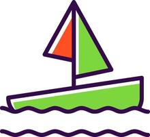 diseño de icono de vector de barco de vela