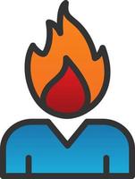 Burning Vector Icon Design