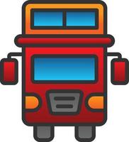 diseño de icono de vector de autobús de dos pisos