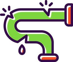 Damage Pipe Vector Icon Design