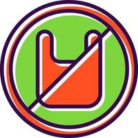 No Plastic Bags Vector Icon Design