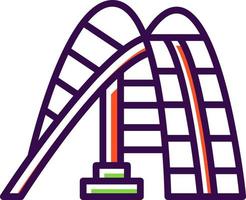 Roller Coaster Vector Icon Design