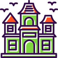 Haunted House Vector Icon Design