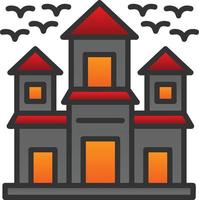 Haunted House Vector Icon Design