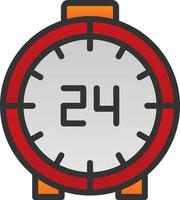 24 Hours Vector Icon Design