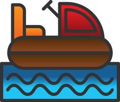 Bumper Boat Vector Icon Design