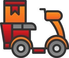 Delivery Bike Vector Icon Design